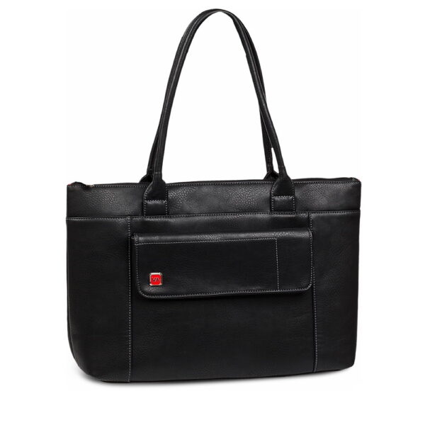 8991 sac d'ordinateur noir pour femme (PU) 15,6" - grand format(6901201089914)