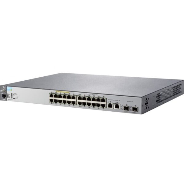 HPE 2530-24-PoE+Switch [24 ports 10/100 PoE + 2 ports Giga ou 2 ports SFP, L2, Full managed] (J9779A)