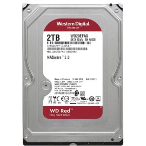 WD RED 2 TB HDD SERVEUR NAS INTERNE 3,5" SATA III 6 GB/S (WD20EFAX)
