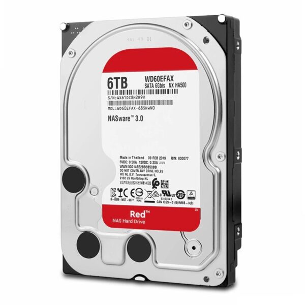 WD RED 6 TB HDD SERVEUR NAS INTERNE 3,5" SATA III 6 GB/S (WD60EFAX)