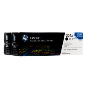 HP 304A 2-pack Black Original LaserJet Toner Cartridges (CC530AD)