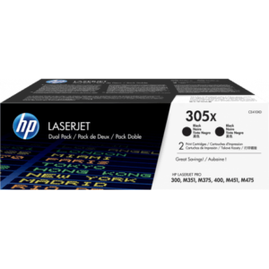 HP 305X 2-pack High Yield Black Original LaserJet (CE410XD)