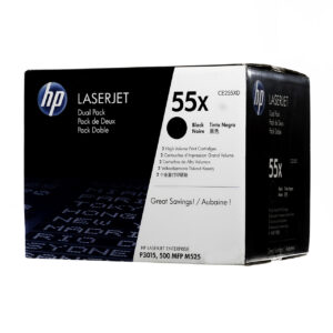 HP 55X 2-pack High Yield Black Original LaserJet Toner Cartridges (CE255XD)