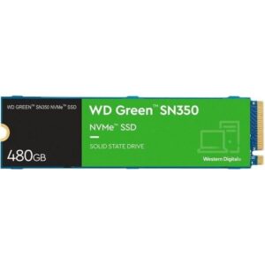 Western Digital 480GB WD Green SN350 NVMe Internal SSD Solid State Drive - Gen3 PCIe, M.2 2280, Up to 2,400 MB/s -(WDS480G2G0C)