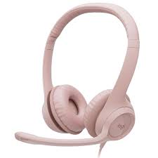 LOGITECH Corded Headset H390 - ROSE - USB(981-001281)